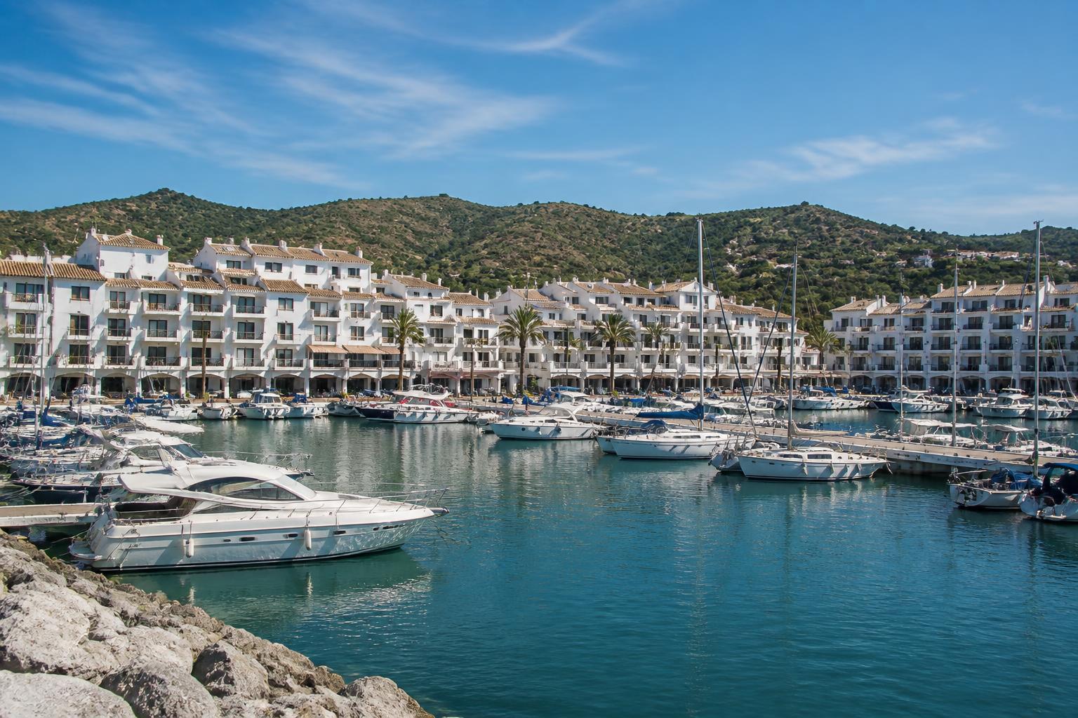 Marina and apartment buildings at Puerto de la Duquesa, Manilva, Costa del Sol